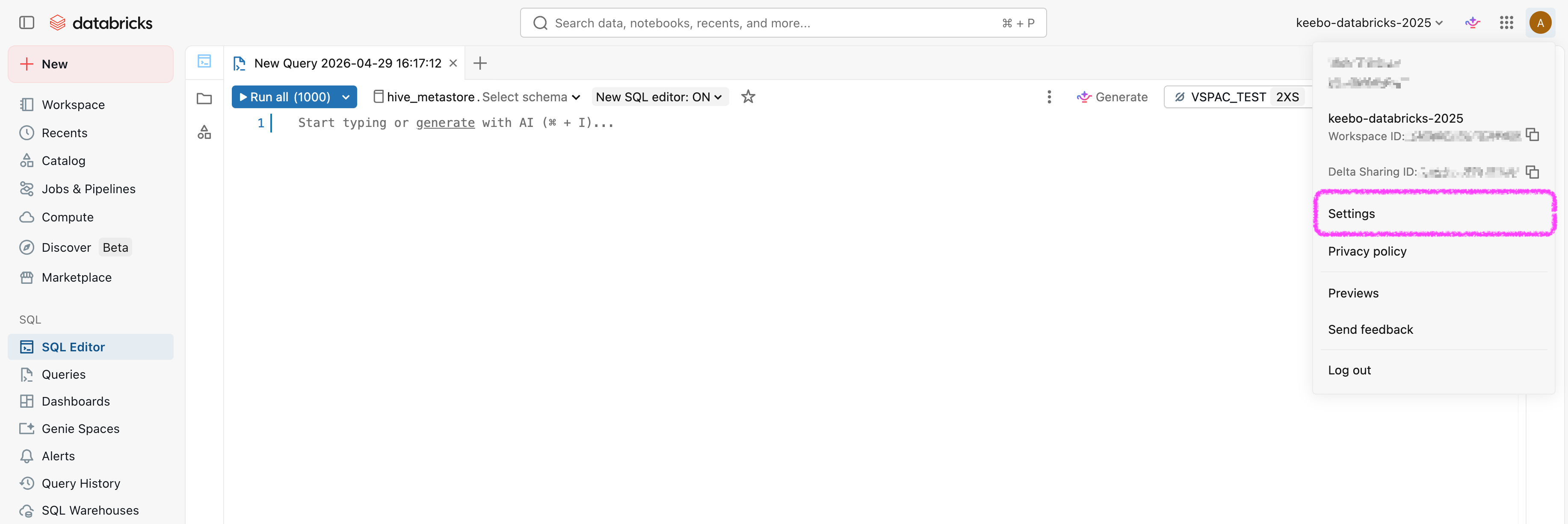 Choose Menu → Settings