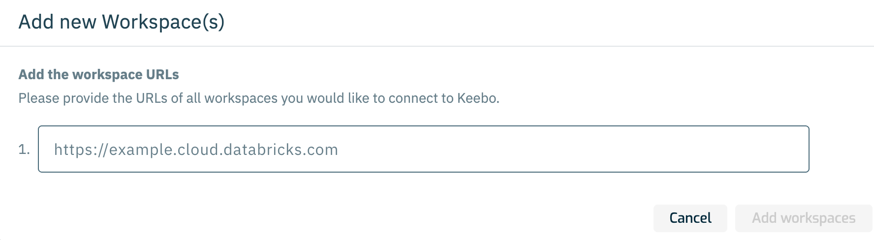 Register workspace form