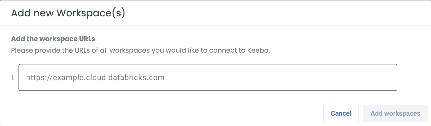 Register workspace form
